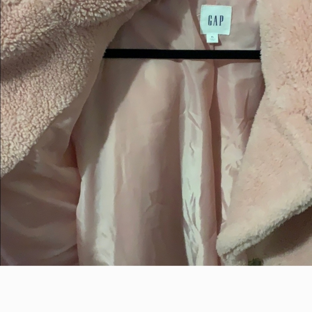 GAP womens pink faux fur.